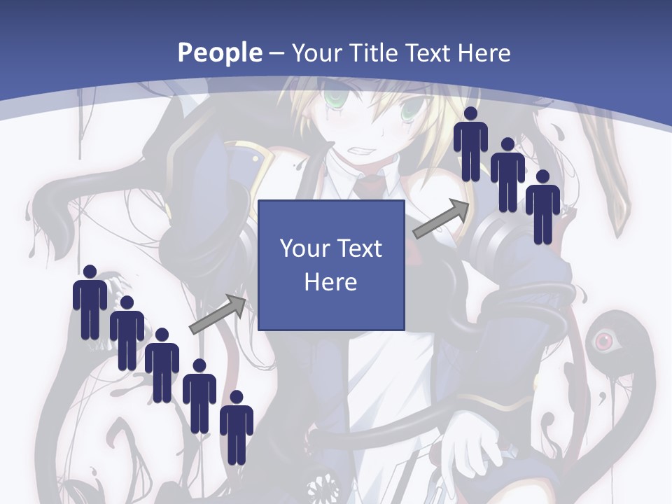 A Cartoon Character With A Sword In Her Hand PowerPoint Template