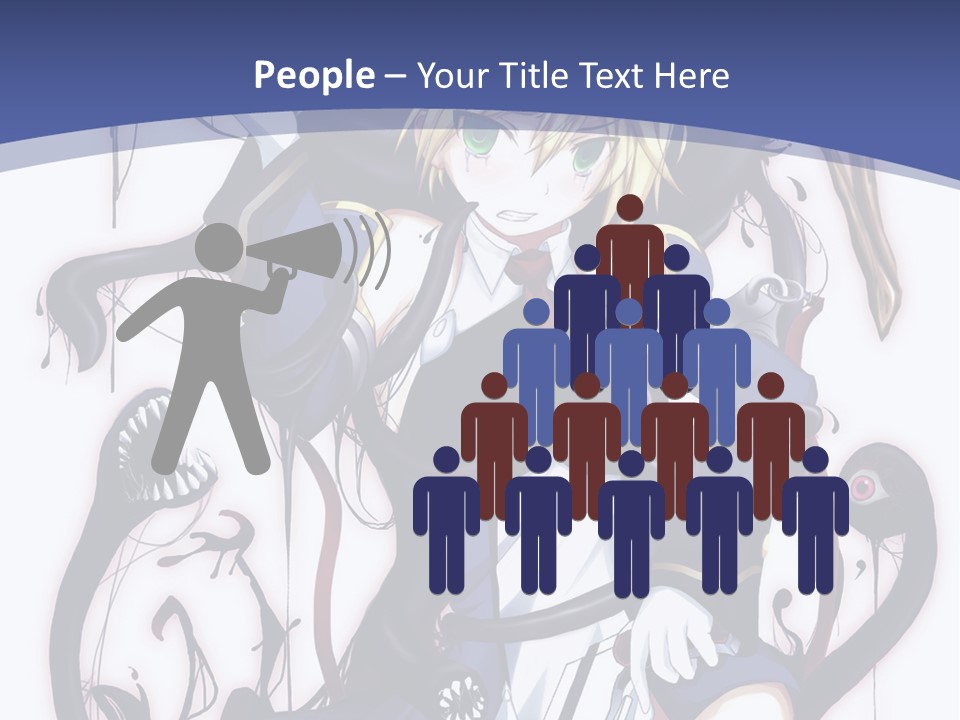 A Cartoon Character With A Sword In Her Hand PowerPoint Template