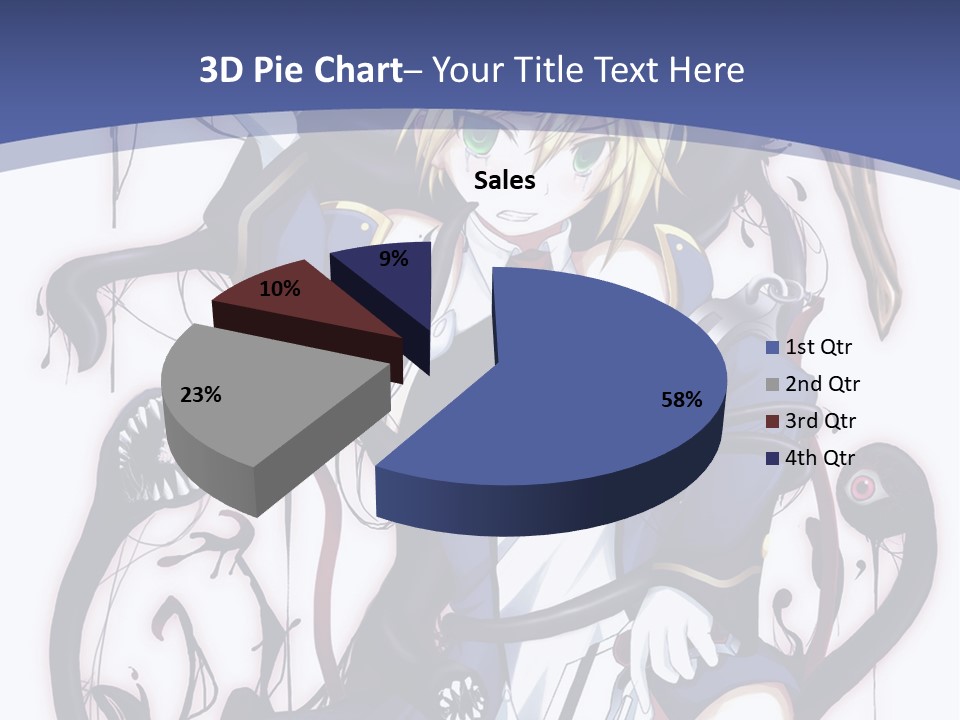 A Cartoon Character With A Sword In Her Hand PowerPoint Template