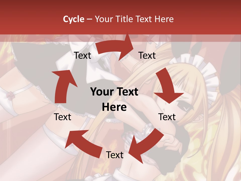 A Couple Of Anime Characters With A Red Background PowerPoint Template