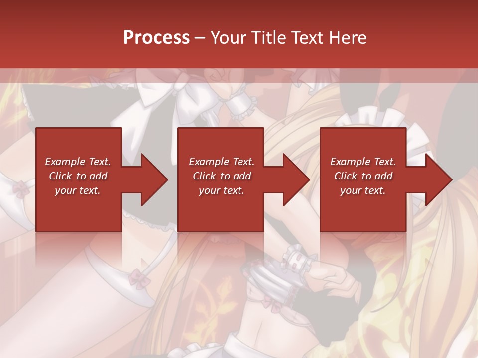 A Couple Of Anime Characters With A Red Background PowerPoint Template