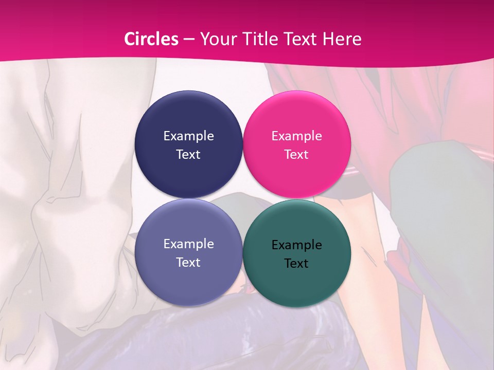 A Couple Of People Sitting Next To Each Other On A Pink Background PowerPoint Template