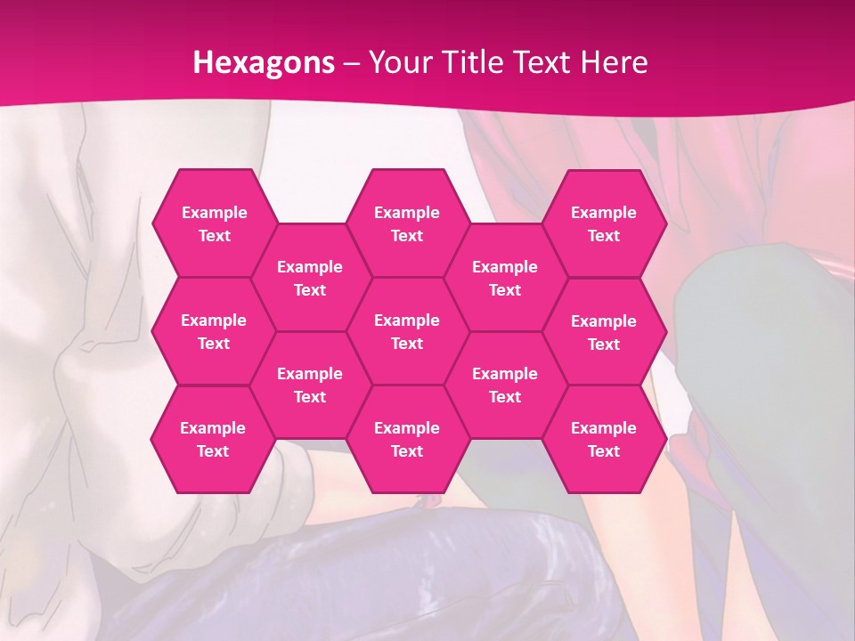 A Couple Of People Sitting Next To Each Other On A Pink Background PowerPoint Template