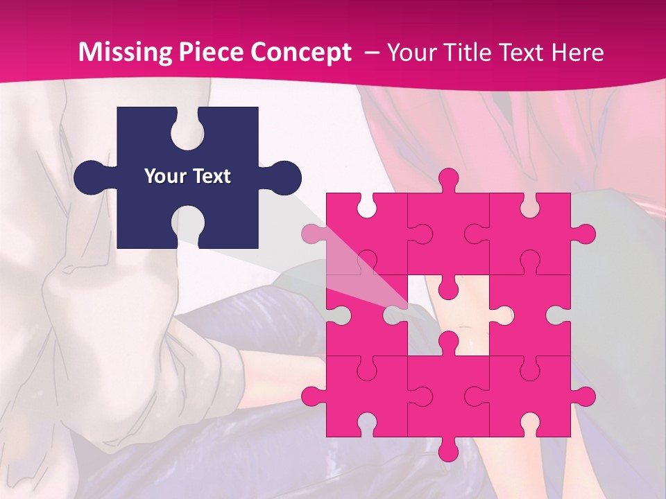 A Couple Of People Sitting Next To Each Other On A Pink Background PowerPoint Template