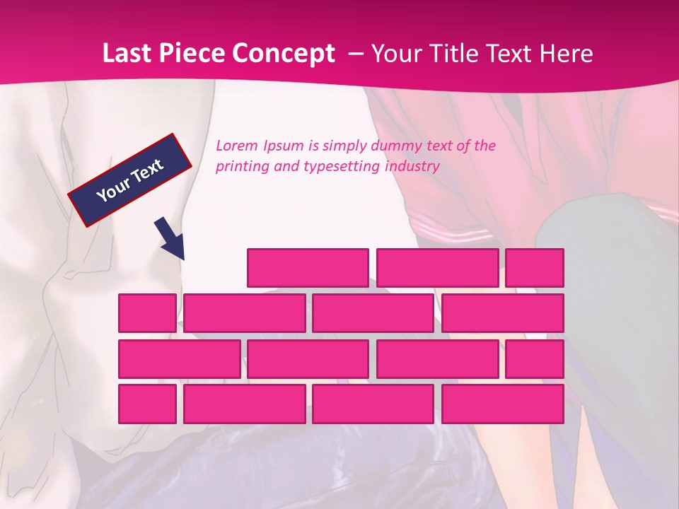 A Couple Of People Sitting Next To Each Other On A Pink Background PowerPoint Template