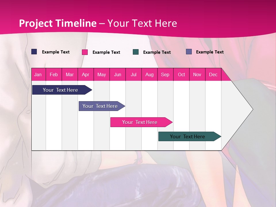 A Couple Of People Sitting Next To Each Other On A Pink Background PowerPoint Template