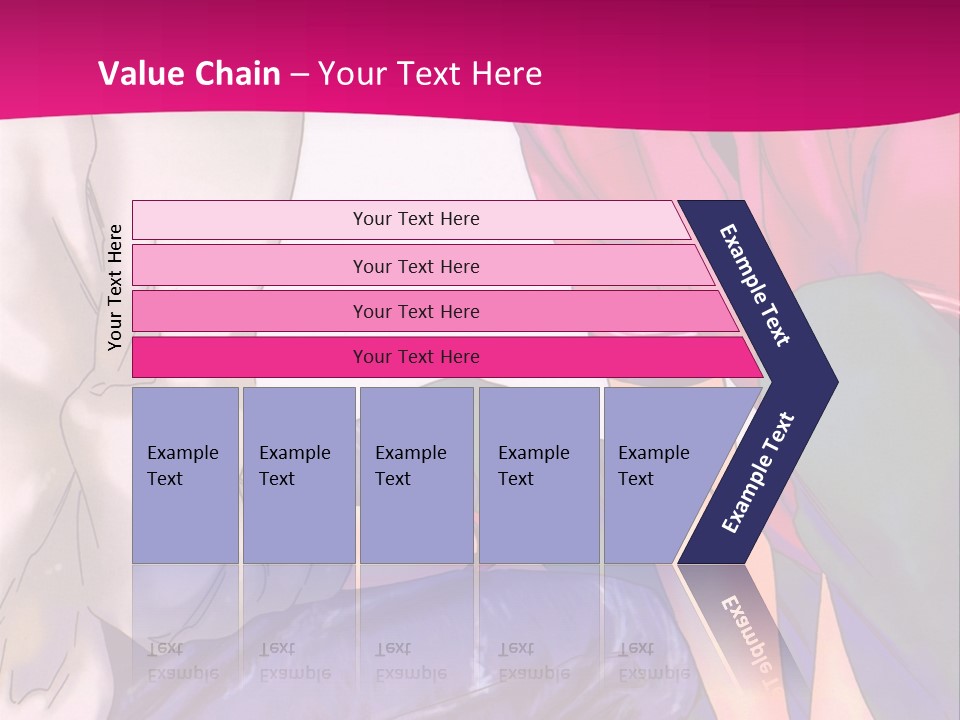 A Couple Of People Sitting Next To Each Other On A Pink Background PowerPoint Template