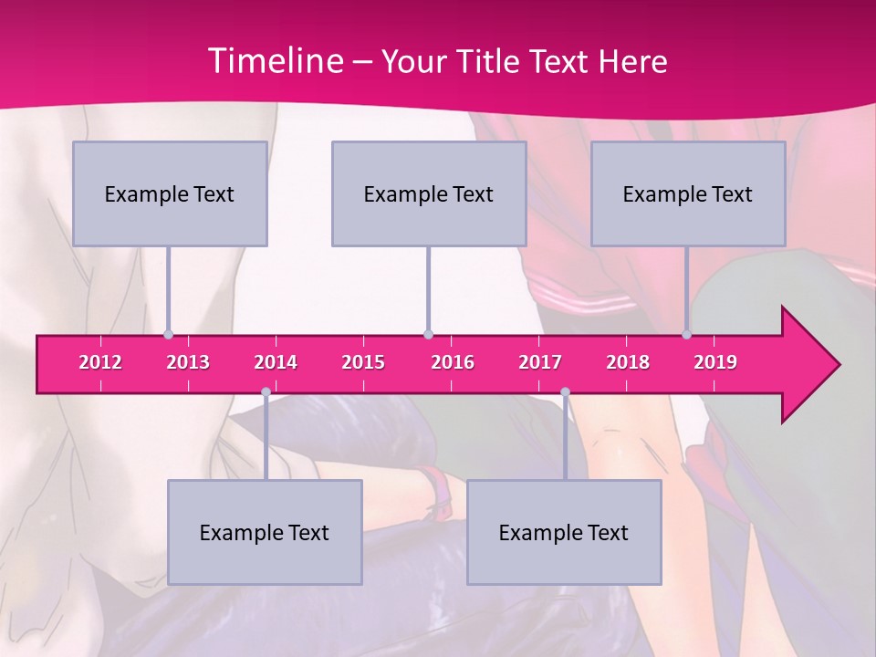 A Couple Of People Sitting Next To Each Other On A Pink Background PowerPoint Template