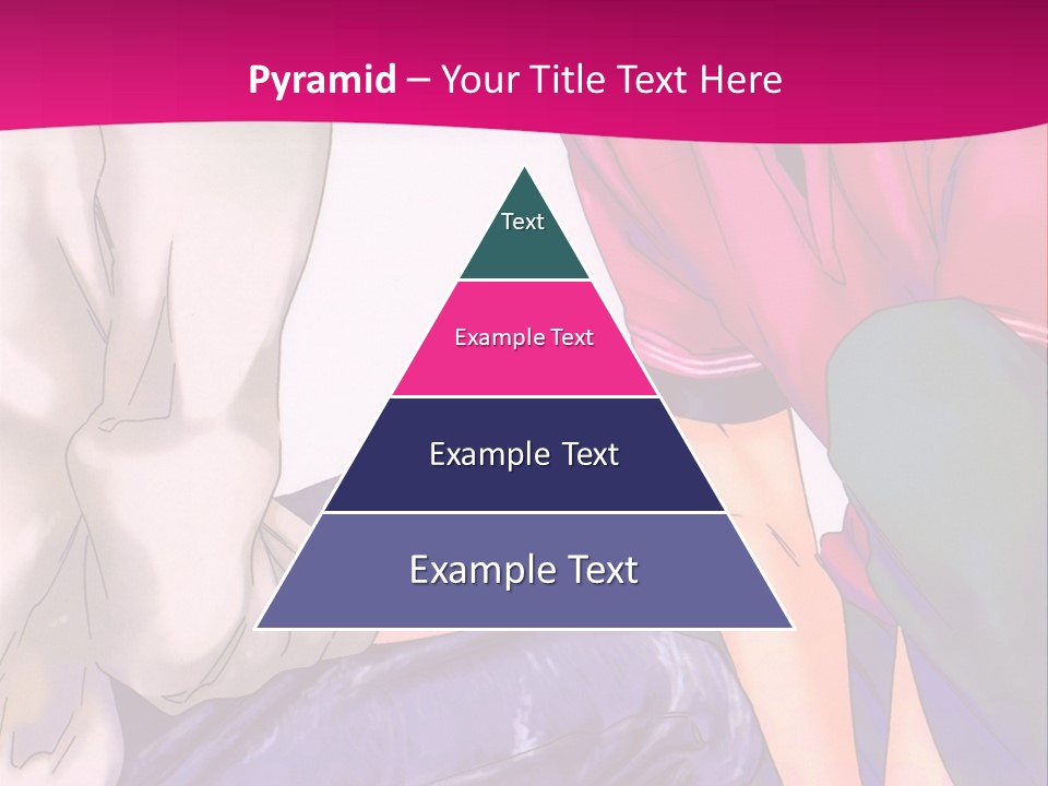 A Couple Of People Sitting Next To Each Other On A Pink Background PowerPoint Template