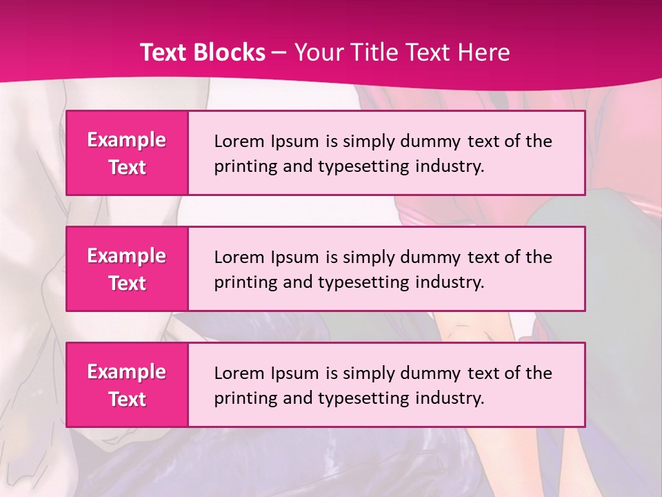 A Couple Of People Sitting Next To Each Other On A Pink Background PowerPoint Template