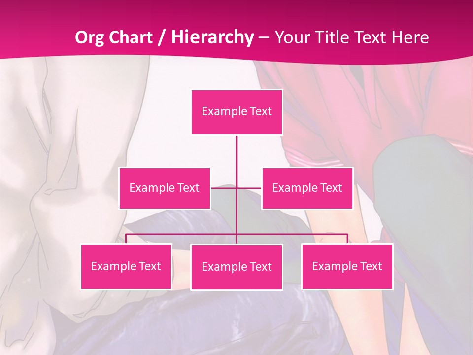 A Couple Of People Sitting Next To Each Other On A Pink Background PowerPoint Template