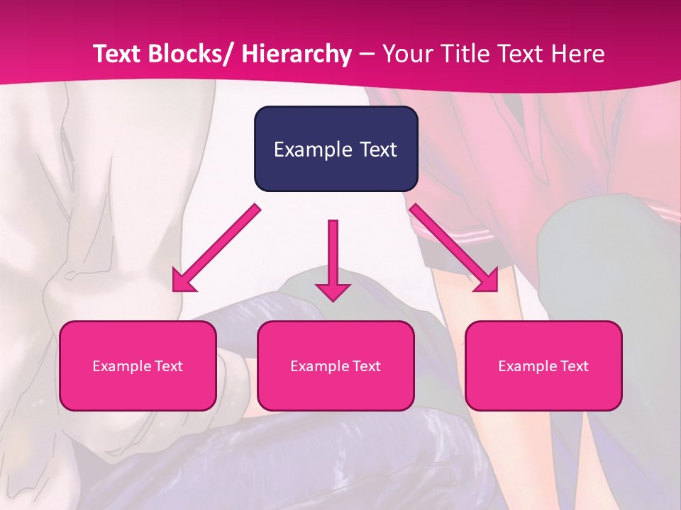 A Couple Of People Sitting Next To Each Other On A Pink Background PowerPoint Template