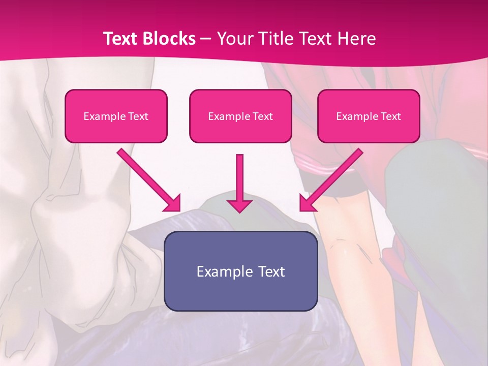 A Couple Of People Sitting Next To Each Other On A Pink Background PowerPoint Template