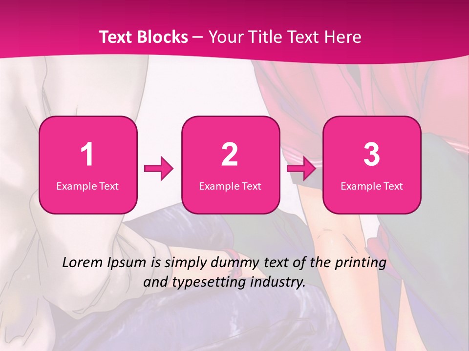 A Couple Of People Sitting Next To Each Other On A Pink Background PowerPoint Template