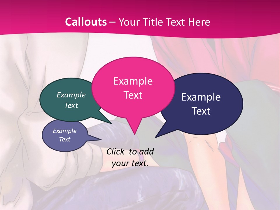 A Couple Of People Sitting Next To Each Other On A Pink Background PowerPoint Template