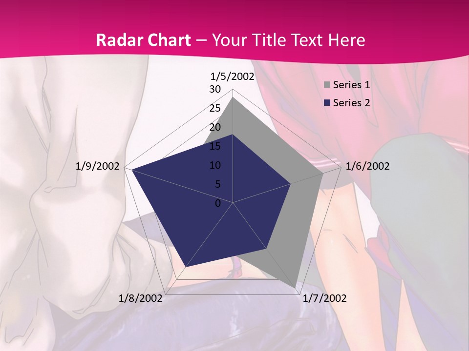 A Couple Of People Sitting Next To Each Other On A Pink Background PowerPoint Template