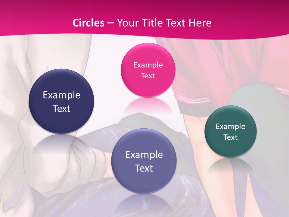 A Couple Of People Sitting Next To Each Other On A Pink Background PowerPoint Template