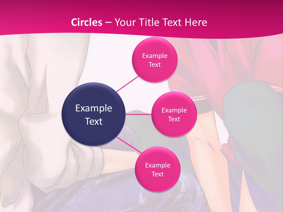 A Couple Of People Sitting Next To Each Other On A Pink Background PowerPoint Template