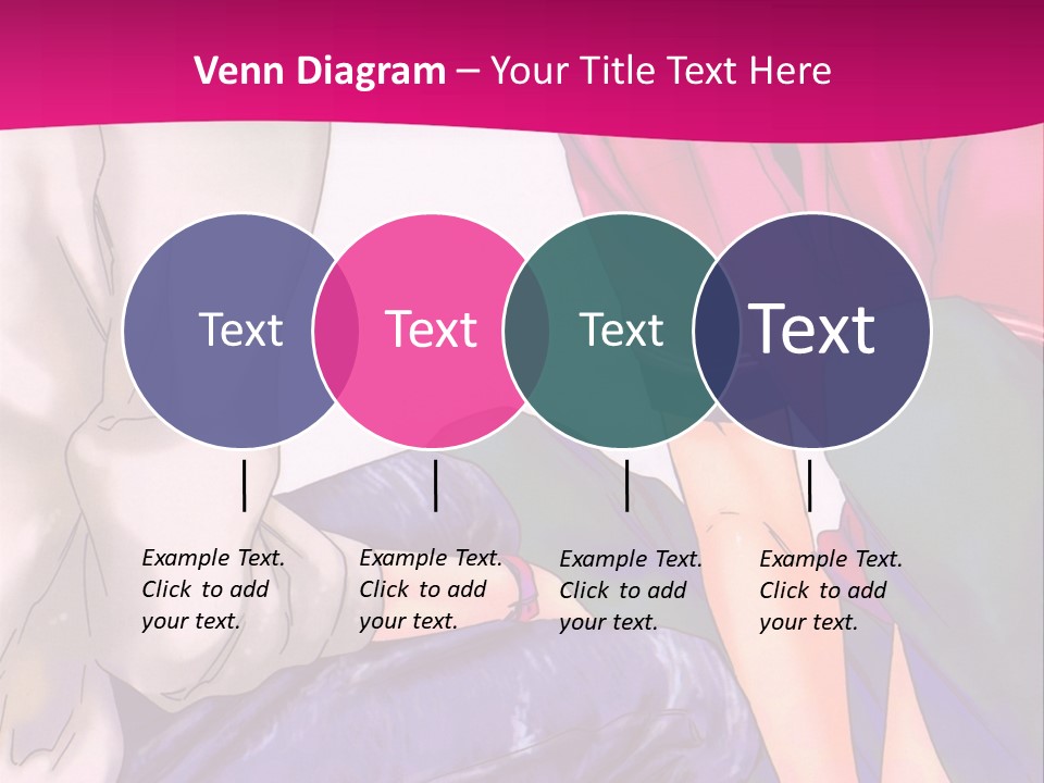 A Couple Of People Sitting Next To Each Other On A Pink Background PowerPoint Template