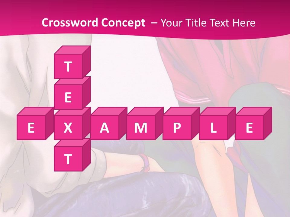 A Couple Of People Sitting Next To Each Other On A Pink Background PowerPoint Template