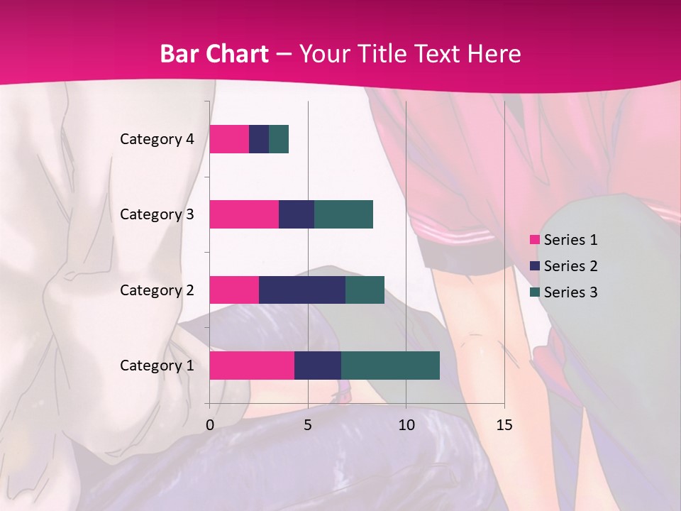 A Couple Of People Sitting Next To Each Other On A Pink Background PowerPoint Template