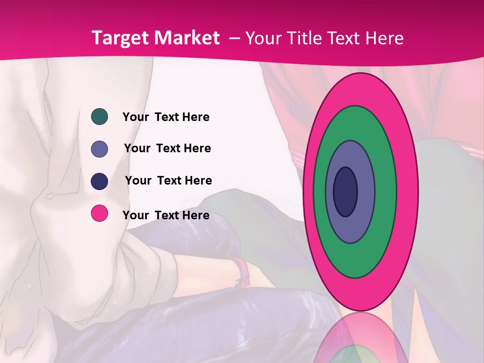 A Couple Of People Sitting Next To Each Other On A Pink Background PowerPoint Template