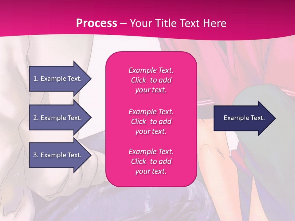 A Couple Of People Sitting Next To Each Other On A Pink Background PowerPoint Template