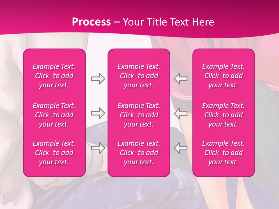 A Couple Of People Sitting Next To Each Other On A Pink Background PowerPoint Template