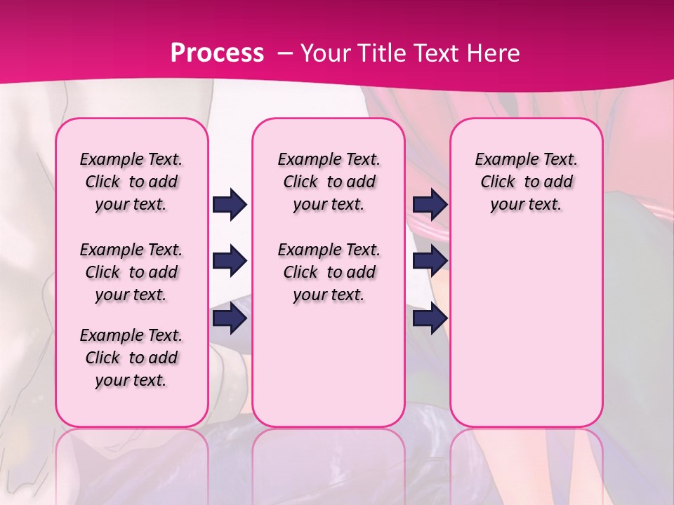 A Couple Of People Sitting Next To Each Other On A Pink Background PowerPoint Template