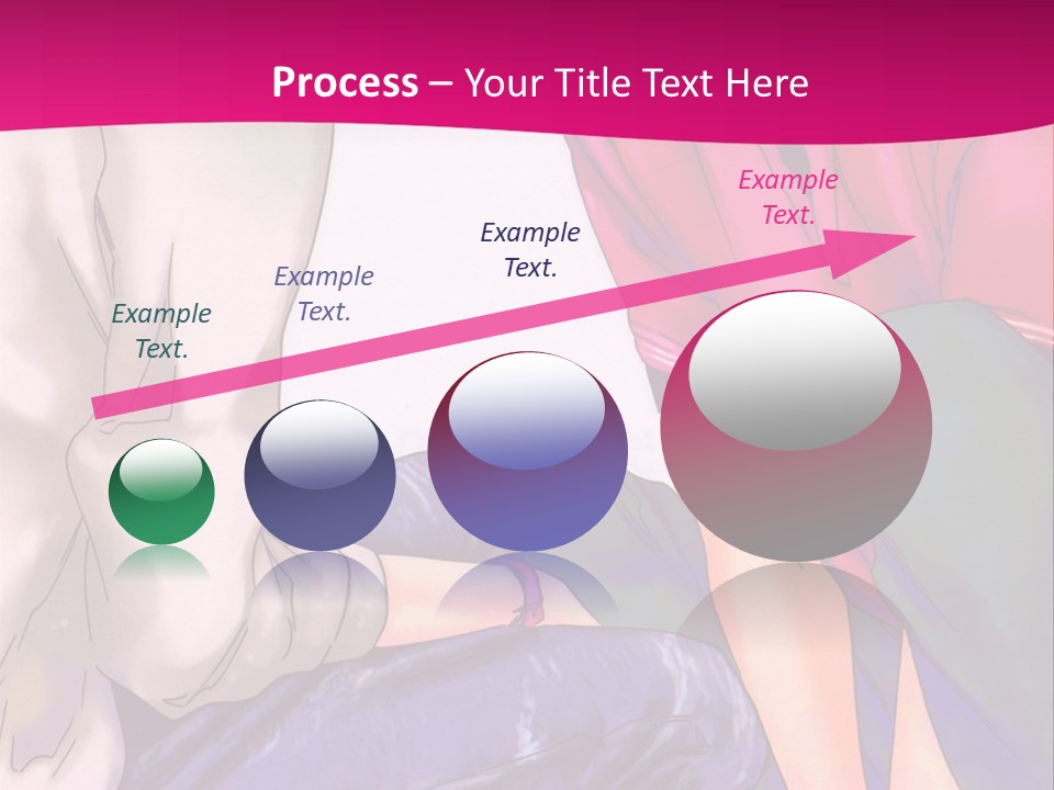 A Couple Of People Sitting Next To Each Other On A Pink Background PowerPoint Template