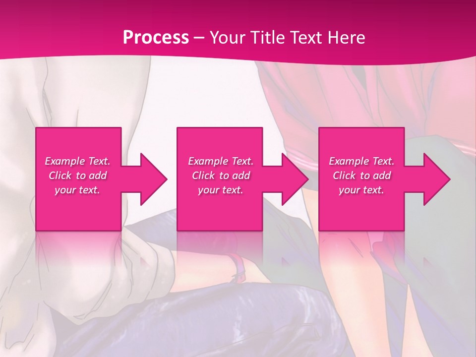 A Couple Of People Sitting Next To Each Other On A Pink Background PowerPoint Template