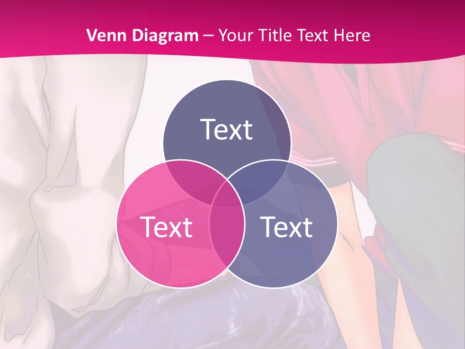 A Couple Of People Sitting Next To Each Other On A Pink Background PowerPoint Template