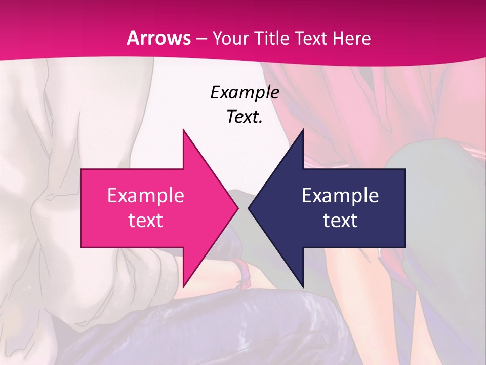 A Couple Of People Sitting Next To Each Other On A Pink Background PowerPoint Template