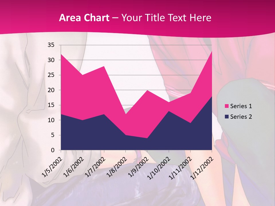 A Couple Of People Sitting Next To Each Other On A Pink Background PowerPoint Template