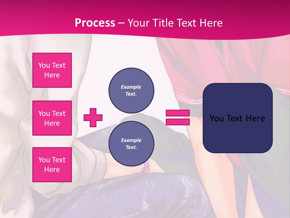 A Couple Of People Sitting Next To Each Other On A Pink Background PowerPoint Template