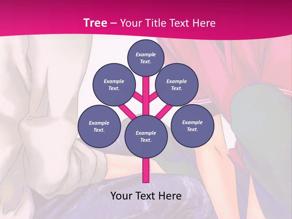 A Couple Of People Sitting Next To Each Other On A Pink Background PowerPoint Template