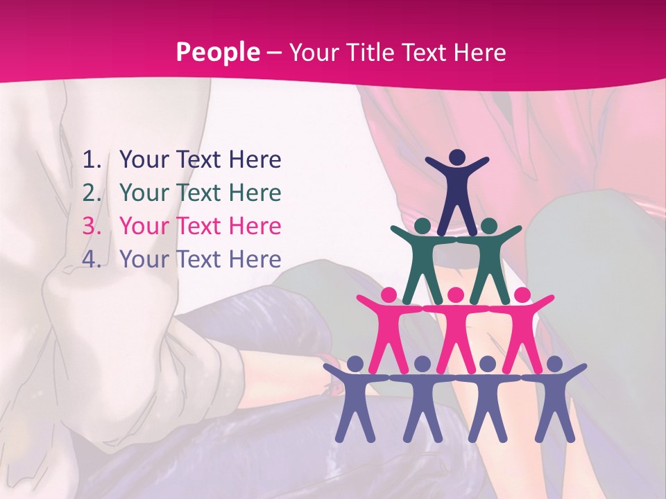 A Couple Of People Sitting Next To Each Other On A Pink Background PowerPoint Template
