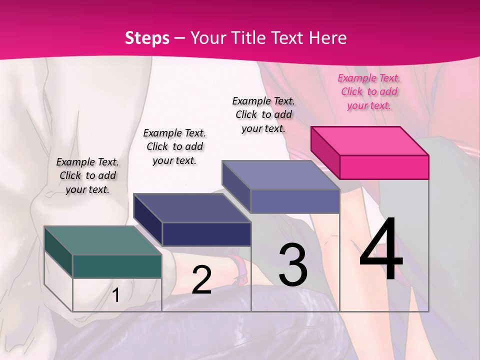 A Couple Of People Sitting Next To Each Other On A Pink Background PowerPoint Template