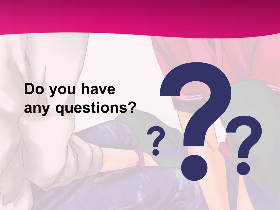 A Couple Of People Sitting Next To Each Other On A Pink Background PowerPoint Template