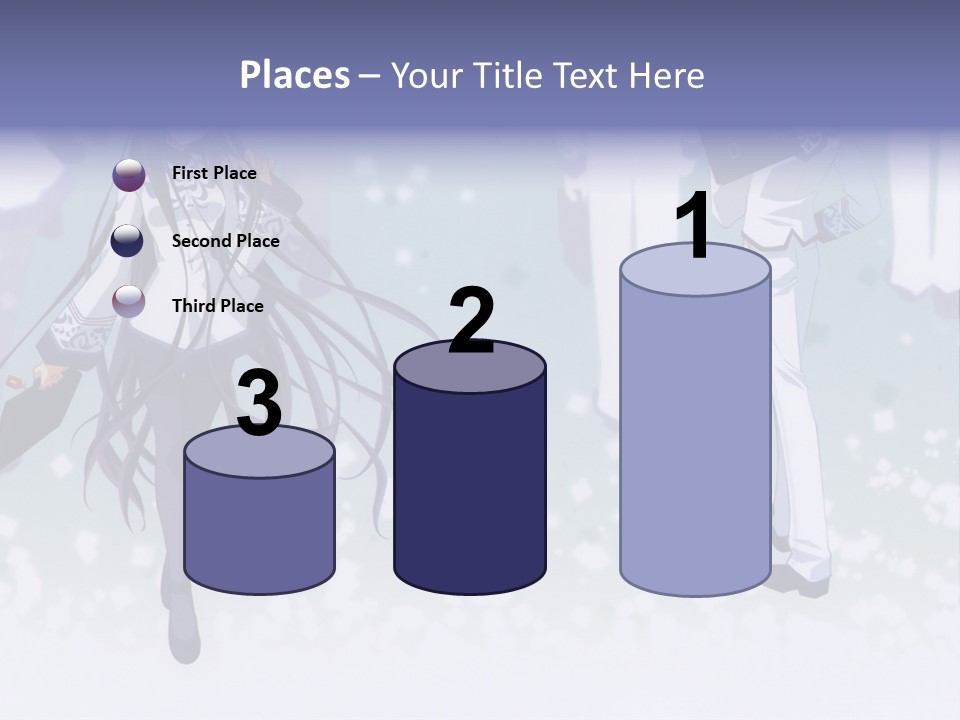 A Couple Of Anime Characters Standing Next To Each Other PowerPoint Template