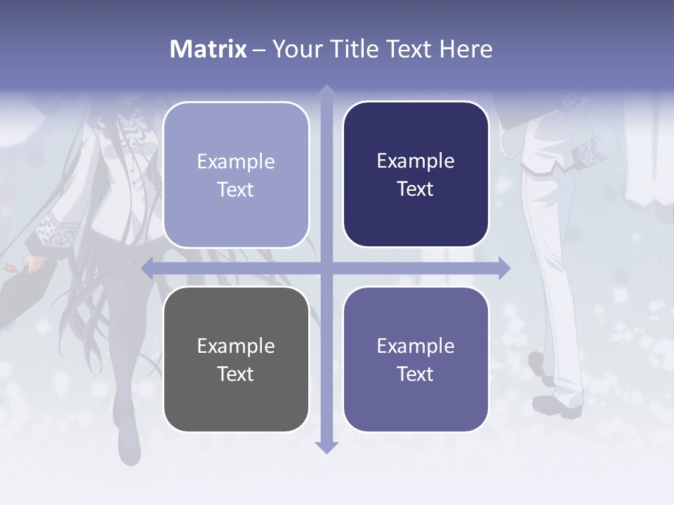 A Couple Of Anime Characters Standing Next To Each Other PowerPoint Template