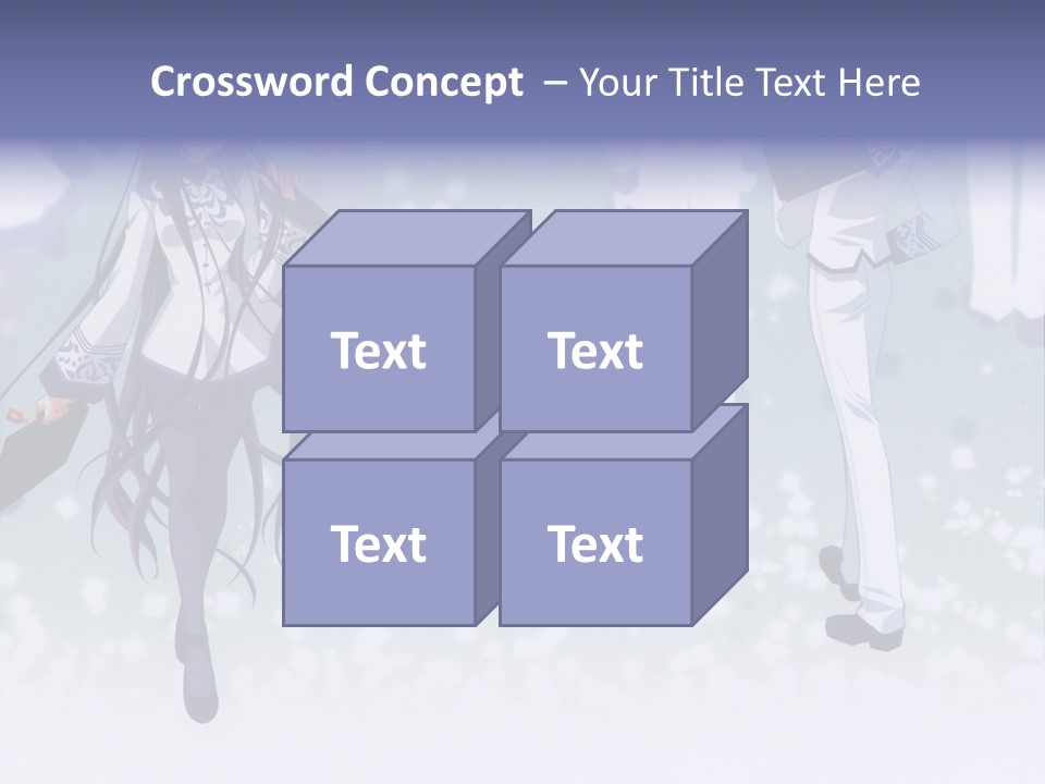 A Couple Of Anime Characters Standing Next To Each Other PowerPoint Template
