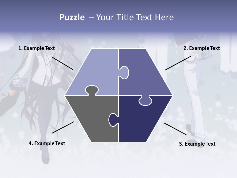 A Couple Of Anime Characters Standing Next To Each Other PowerPoint Template