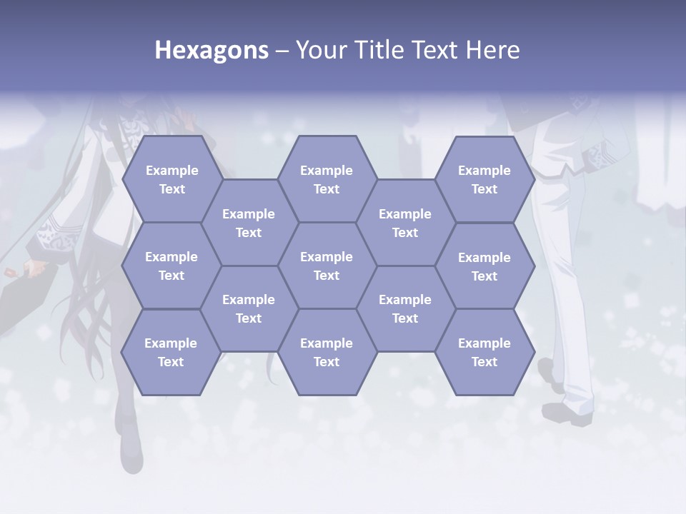 A Couple Of Anime Characters Standing Next To Each Other PowerPoint Template