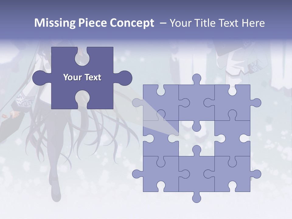 A Couple Of Anime Characters Standing Next To Each Other PowerPoint Template