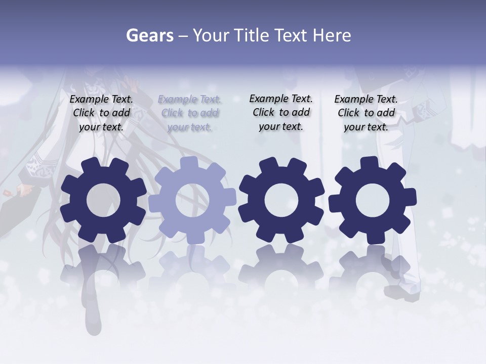 A Couple Of Anime Characters Standing Next To Each Other PowerPoint Template