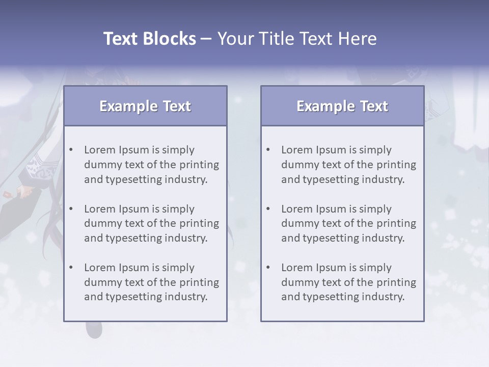 A Couple Of Anime Characters Standing Next To Each Other PowerPoint Template