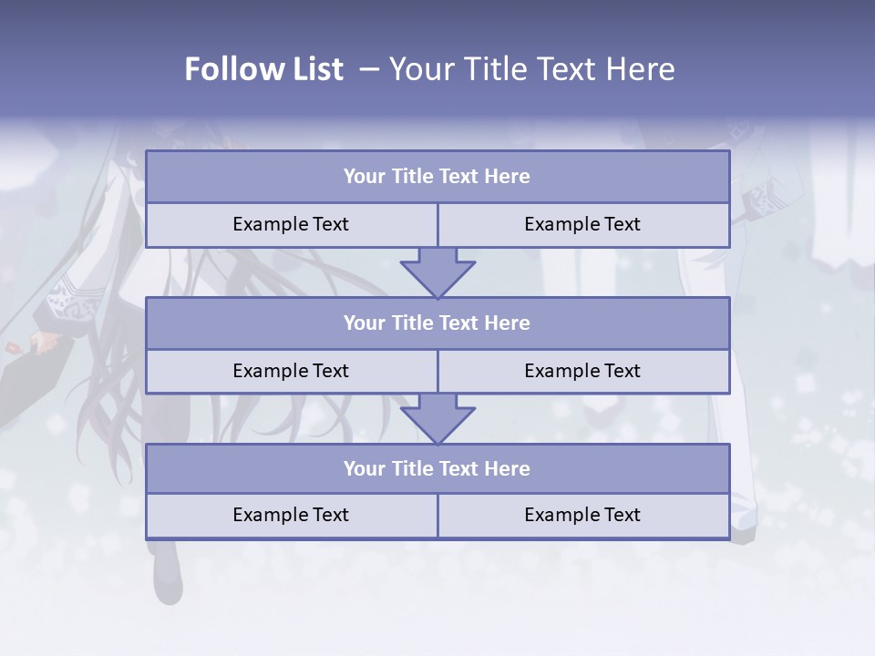 A Couple Of Anime Characters Standing Next To Each Other PowerPoint Template