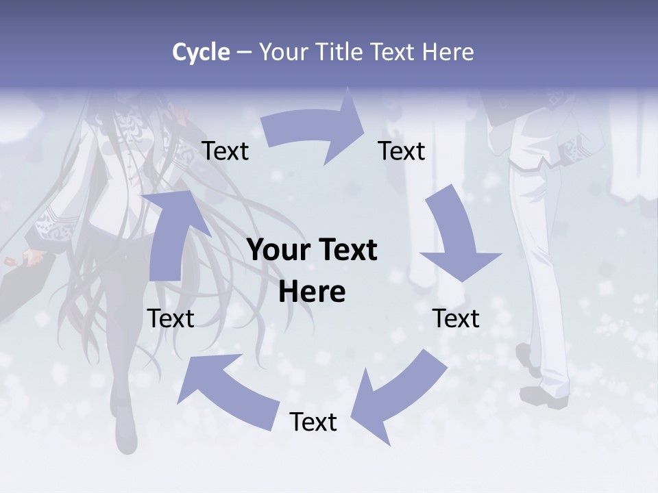 A Couple Of Anime Characters Standing Next To Each Other PowerPoint Template