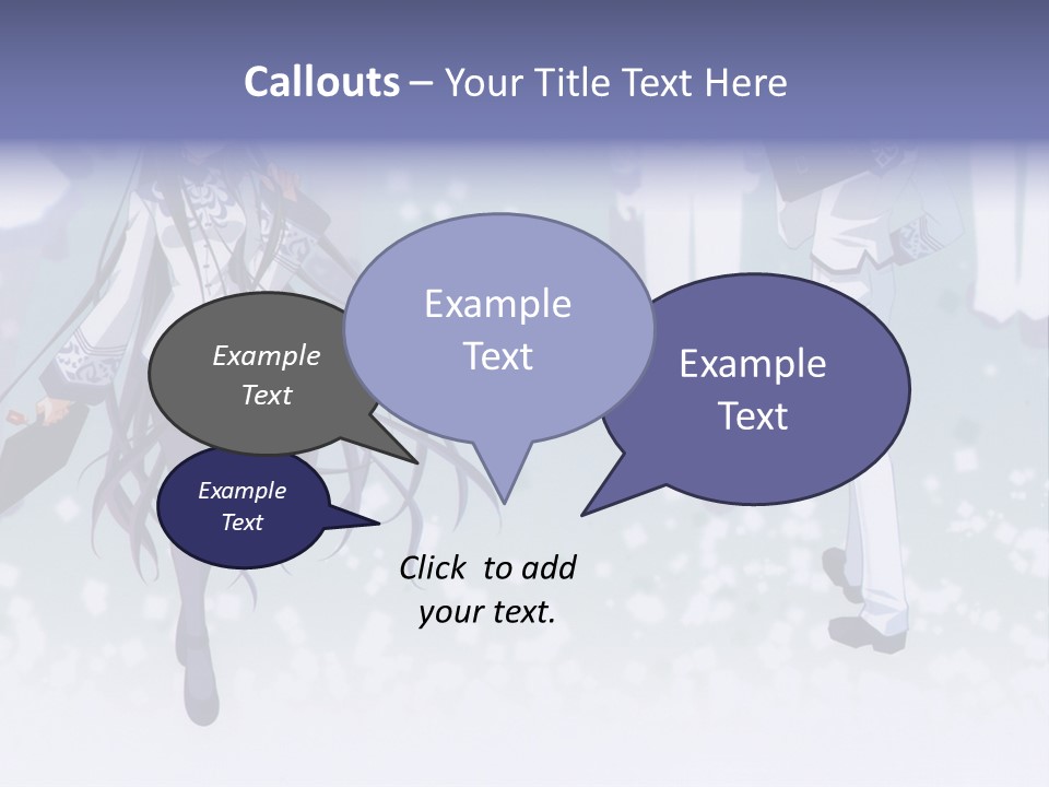 A Couple Of Anime Characters Standing Next To Each Other PowerPoint Template